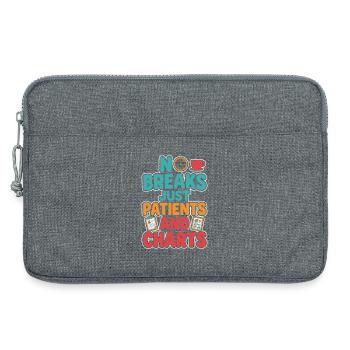Infirmière de nuit, fatiguée - Sacoche pour ordinateur portable 13 pouces - gris chiné - Devant