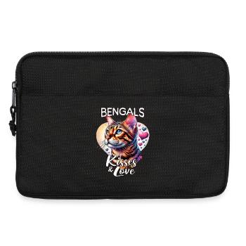 Bengal Cat Love - Laptop bag 13" - black - Front