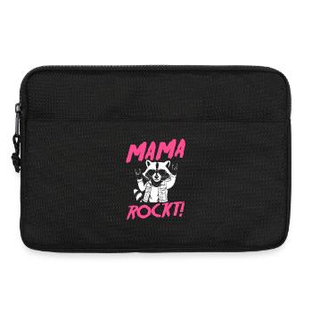 Waschbär Mutter Coole Rocker Mama - Laptoptasche 13" - Schwarz - Vorne