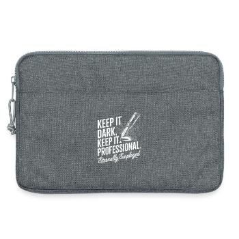 Dunkle professionelle Spitzentypografie - Laptoptasche 13" - Grau meliert - Vorne