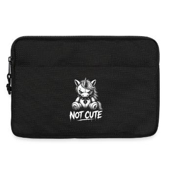 Licorne rebelle – Pas un design punk mignon - Sacoche pour ordinateur portable 13 pouces - noir - Devant