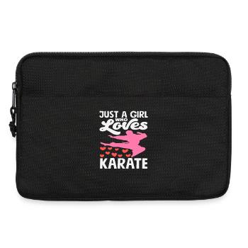 Just a girl who loves karate martial arts - Laptop bag 13" - black - Front