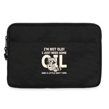 Nicht alt, braucht nur Klebeband-Waschbär - Laptoptasche 13" - Schwarz - Vorne