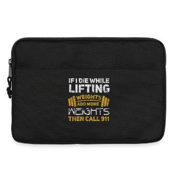 weightlifting weightlifting bodybuilding - Laptop bag 13" - black - Front
