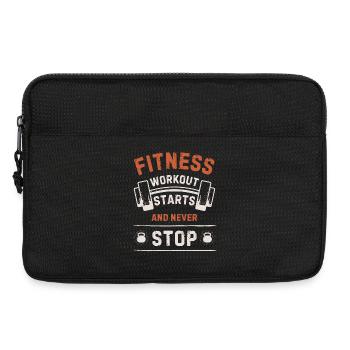 Fitness: Beginnt und hört niemals auf - Laptoptasche 13" - Schwarz - Vorne