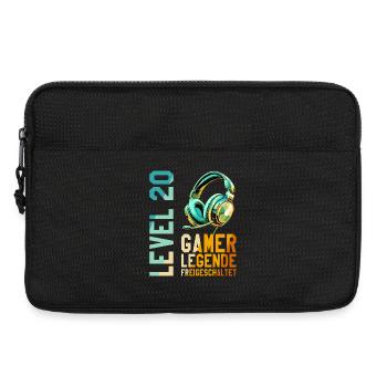 20. Geburtstag Junge Mädchen Gaming Level 20 Jahre - Laptoptasche 13" - Schwarz - Vorne