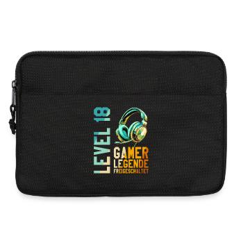 18. Geburtstag Junge Mädchen Gaming Level 18 Jahre - Laptoptasche 13" - Schwarz - Vorne