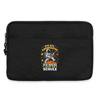 Schulanfang Astronaut Rocke Schule Shirt - Laptoptasche 13" - Schwarz - Vorne