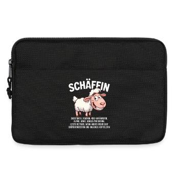 Schäffin - Alpha Schaf mit Sonnenbrille - Laptoptasche 13" - Schwarz - Vorne
