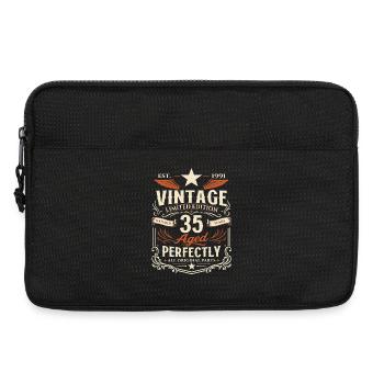 35. Geburtstag Geschenk 1991 Mann Vintage Retro - Laptoptasche 13" - Schwarz - Vorne
