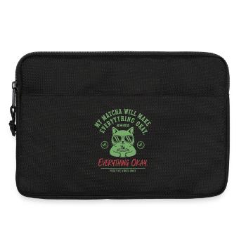 My Matcha Will Make Everything Okay Positive Vibes - Laptop bag 13" - black - Front