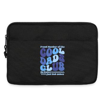 Club des papas cool - Cadeau de la fête des pères des papas - Sacoche pour ordinateur portable 13 pouces - noir - Devant