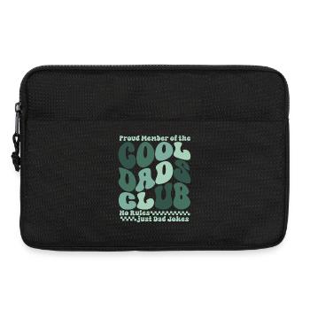 Club des papas cool - Cadeau de la fête des pères des papas - Sacoche pour ordinateur portable 13 pouces - noir - Devant
