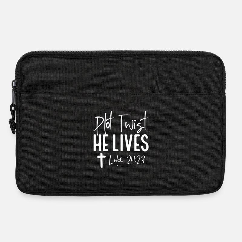Plot-Twist: Er lebt Lukas 24,23 - Laptoptasche 13" - Schwarz