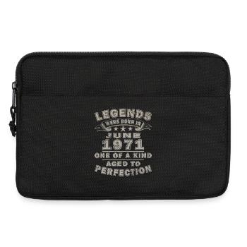 Cadeau du 55e anniversaire Millésime juin 1971 - Sacoche pour ordinateur portable 13 pouces - noir - Devant