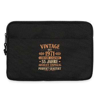 1971 Jahrgang Geburtstag 55 Jahre - Laptoptasche 13" - Schwarz - Vorne