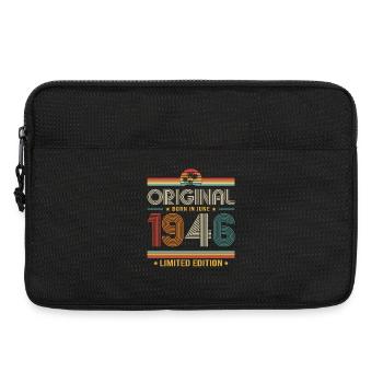 80th Birthday Gift Vintage June Vintage 1946 - Laptop bag 13" - black - Front