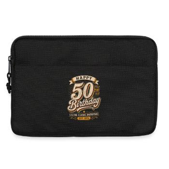 Design rétro pour le 50e anniversaire vintage - Sacoche pour ordinateur portable 13 pouces - noir - Devant