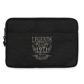 Cadeau du 55e anniversaire Millésime juin 1971 - Sacoche pour ordinateur portable 13 pouces - noir - Devant