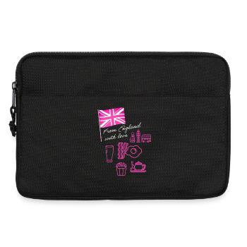 EXANGLIA (Pink + White Text) - Laptop bag 13" - black - Front