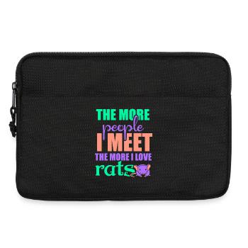 Rat, house rat, rat owner, rat lover - Laptop bag 13" - black - Front