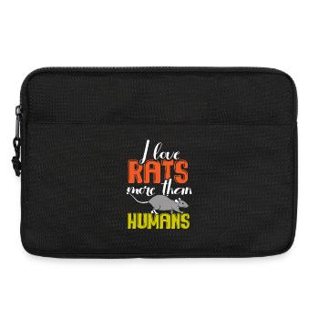 Rat, house rat, rat owner, rat lover - Laptop bag 13" - black - Front