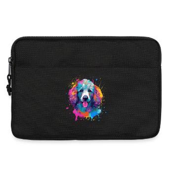 Art de l’éclaboussure de caniche Dog Colorful - Sacoche pour ordinateur portable 13 pouces - noir - Devant