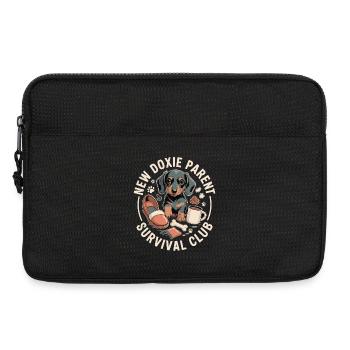 Dackel Survival Club - Laptoptasche 13" - Schwarz - Vorne
