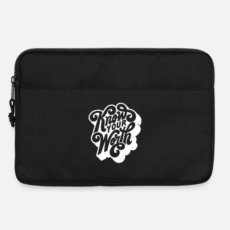 know your worth - Laptoptasche 13" - Schwarz