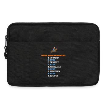 Mein Reit-Wochenende Zeitplan - Laptoptasche 13" - Schwarz - Vorne