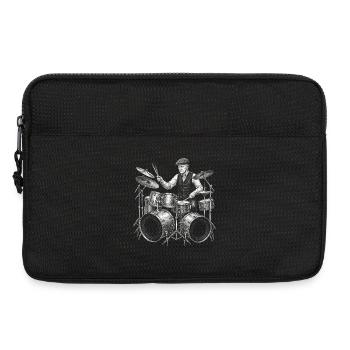 Calvin Coolidge spielt Schlagzeug - Laptoptasche 13" - Schwarz - Vorne