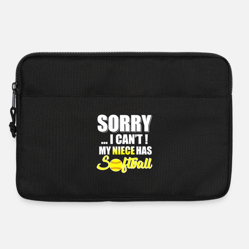 Niece Has Softball – Sorry I Cant - Laptop bag 13" - black