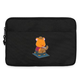 Artisanat du marteau charpentier hamster - Sacoche pour ordinateur portable 13 pouces - noir - Devant
