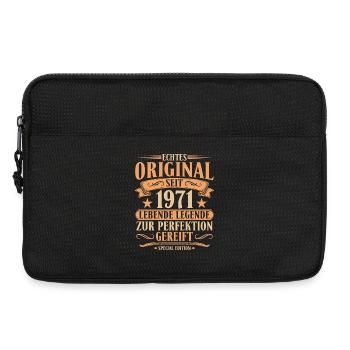 Original seit 1971 – 55. Geburtstag Retro - Laptoptasche 13" - Schwarz - Vorne