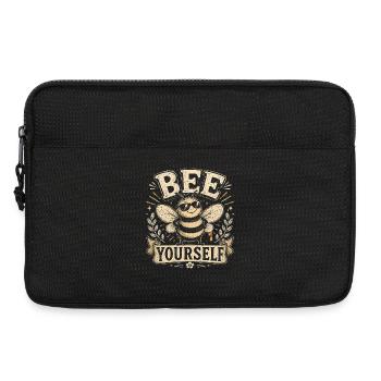 Bee Yourself Vintage Grafik - Laptoptasche 13" - Schwarz - Vorne