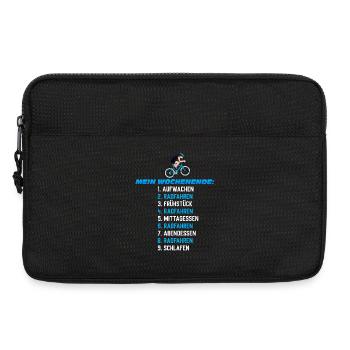 Mein Wochenend-Plan: Radfahren Nonstop - Laptoptasche 13" - Schwarz - Vorne