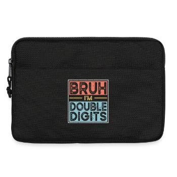 Bruh Ich Bin Doppelte Ziffern - Laptoptasche 13" - Schwarz - Vorne