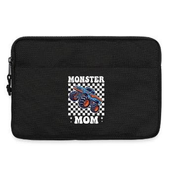 Monster Truck Mom in Checkered Style - Laptop bag 13" - black - Front