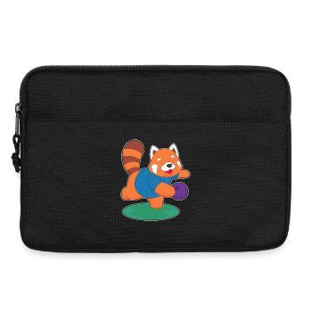 Panda rouge Bowling Bowling Ball Sport - Sacoche pour ordinateur portable 13 pouces - noir - Devant