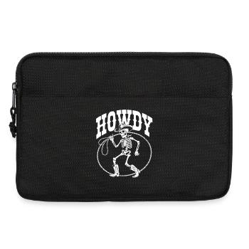 Line Dance Howdy Skeleton - Laptop bag 13" - black - Front