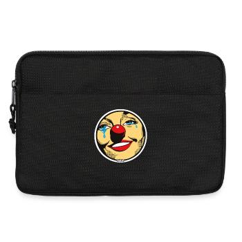 Pop Art Crying Clown Sticker - Laptop bag 13" - black - Front