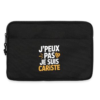 T-Shirt Humour Cariste Chariot Élévateur Gerbeur - Sacoche pour ordinateur portable 13 pouces - noir - Devant