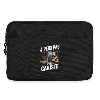 J’Peux Pas Je Suis Cariste Humour Cadeau Collègue - Sacoche pour ordinateur portable 13 pouces - noir - Devant
