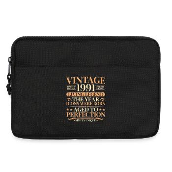Lebende Legende 1991 – 35. Geburtstag Vintage - Laptoptasche 13" - Schwarz - Vorne