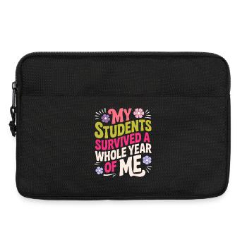 My Students Survived A Whole Year of Me Teacher - Laptop bag 13" - black - Front