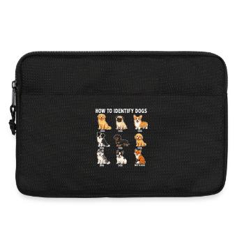 Comment reconnaître les chiens Humour drôle de table canin - Sacoche pour ordinateur portable 13 pouces - noir - Devant