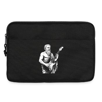 Le philosophe antique Platon joue de la guitare - Sacoche pour ordinateur portable 13 pouces - noir - Devant