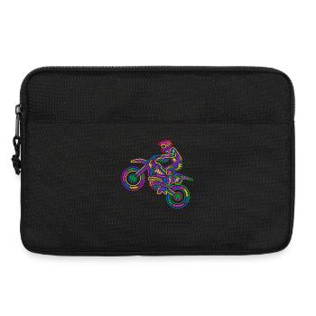 Motocross Dirt Bike Space Kids Dirt Bike - Laptop bag 13" - black - Front