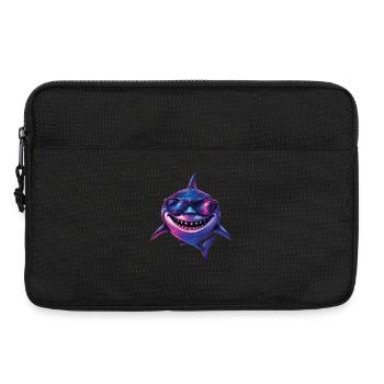 Cool Shark Sunglasses Ocean Beach Vibes - Laptop bag 13" - black - Front