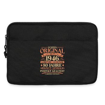 80. Geburtstag Echtes Original 1946 Vintage - Laptoptasche 13" - Schwarz - Vorne